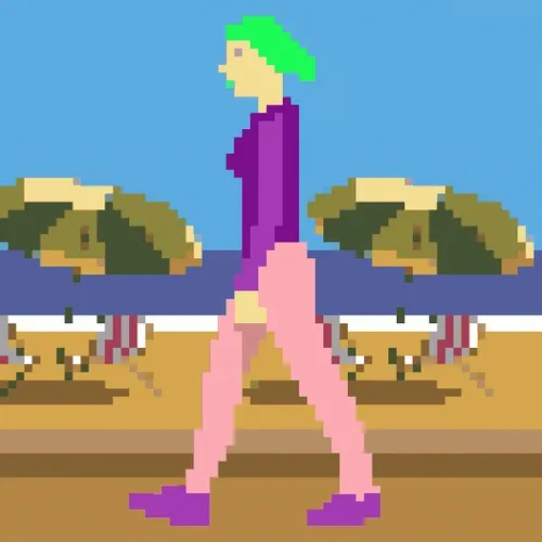 Walking girl pixel