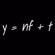 y = nf + t