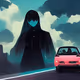 anime girl and car