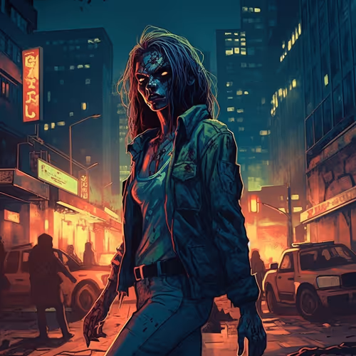 Beautiful womans zombie