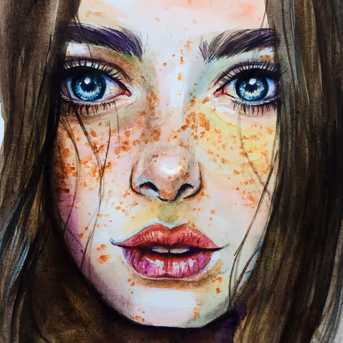 Watercolour portrait