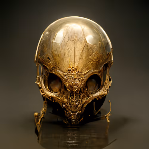 Gold Alien Helmets