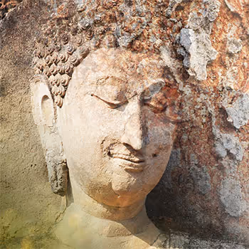 Double exposure Buddha