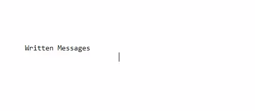 Written Messages