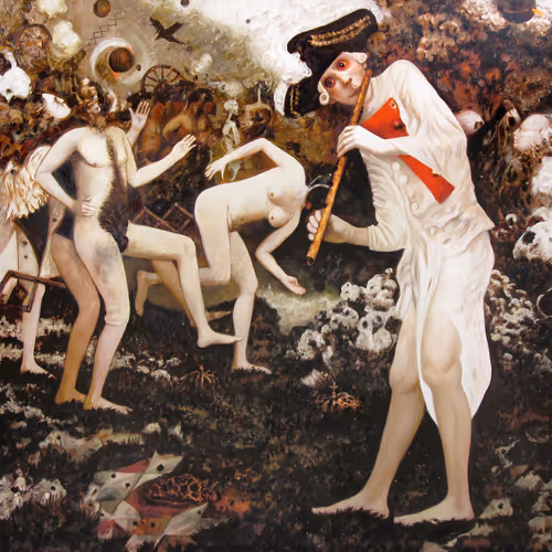 Regimental flutist ~ animated oil painting