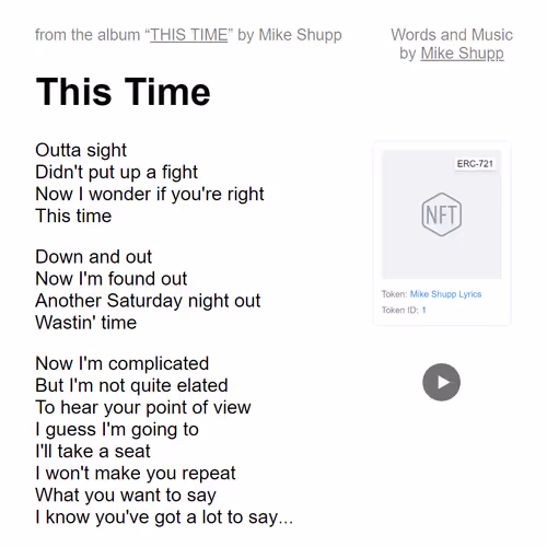 Mike Shupp Lyrics
