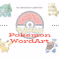 Pokemon 1st Generation - WordArt