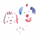 HOHOEMI PFP "mondorian people" by maishinta