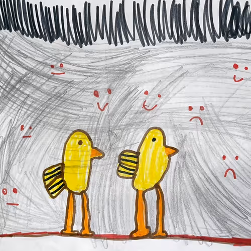 Drawings of a cute 8-year-old girl