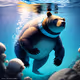 Bears on Water by Matt Arnold