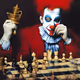 Clowns playing chess