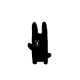 happy black rabbit - old