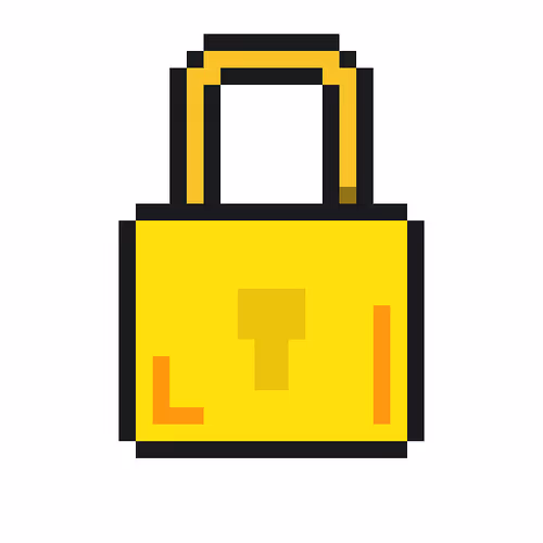 pixelated padlock