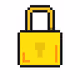 pixelated padlock