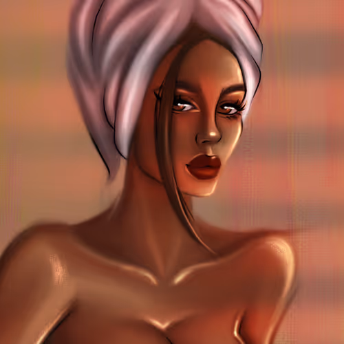 "Every woman is a mystery" -  PAINTED IN OIL STYLE