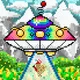 Pixel UFOs by Serpentipity