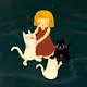 Girl and her cat the journey