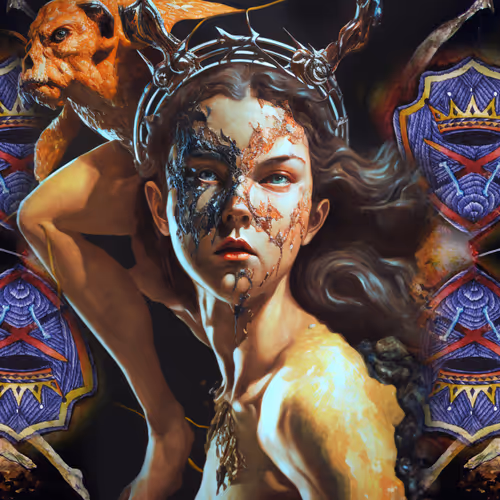 Tarot cards - XV Major Arcana "Addiction / Baphomet" (deck CIRCLE OF WHITE)