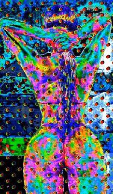 Pop art in the 3rd millennium, pictures dotted or perforated