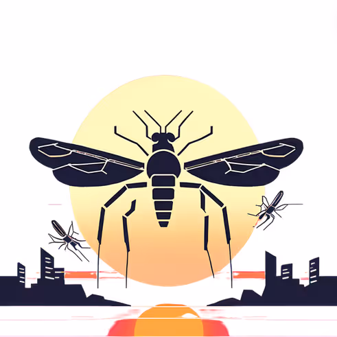 Mosquitoes at twilight