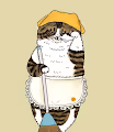 Cleaning Cat - old
