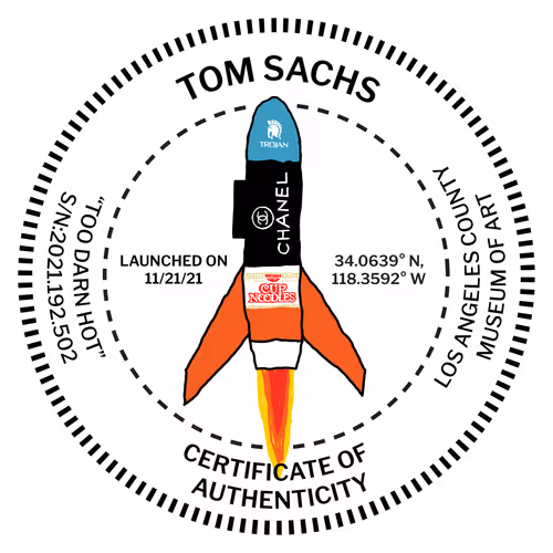 Tom Sachs: LACMA Print - Certificate of Authenticity