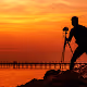 silhouette  sunset.