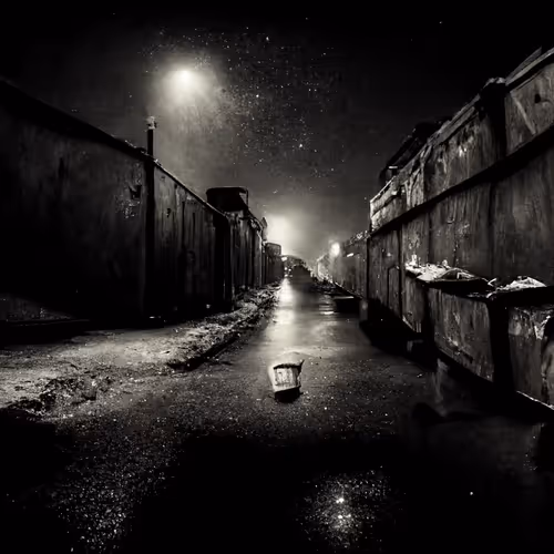 GLOOMY, MYSTERIOUS URBAN ALLEYWAYS