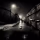 GLOOMY, MYSTERIOUS URBAN ALLEYWAYS