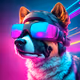 Cyber neon animals