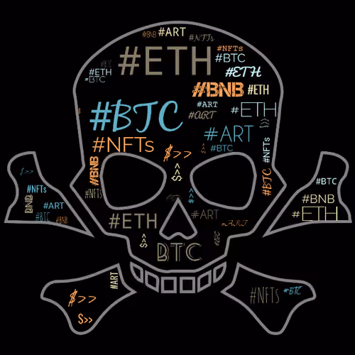 SKULL #NFTs TEXT ART