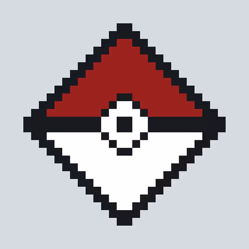 Pixelated Pokeball
