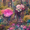Flowers with trees