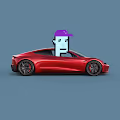 CryptoPunks in Tesla Roadsters