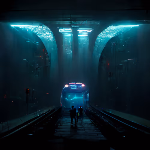 2300 Underwater Subway by Corrado Baschieri - old