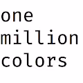 1 million colors - old