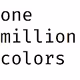 1 million colors - old