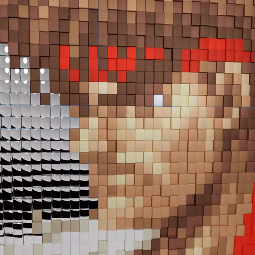 Street Fighter 3D Pixel Art Cards