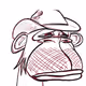 Crying Ape Cowboy Art