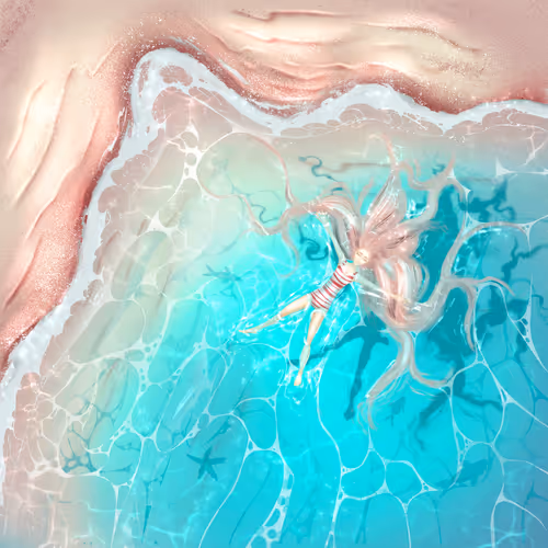 Immersed in feelings.