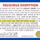 Religious Exemption