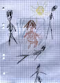 Alien abduction drawing by a five year old child - old
