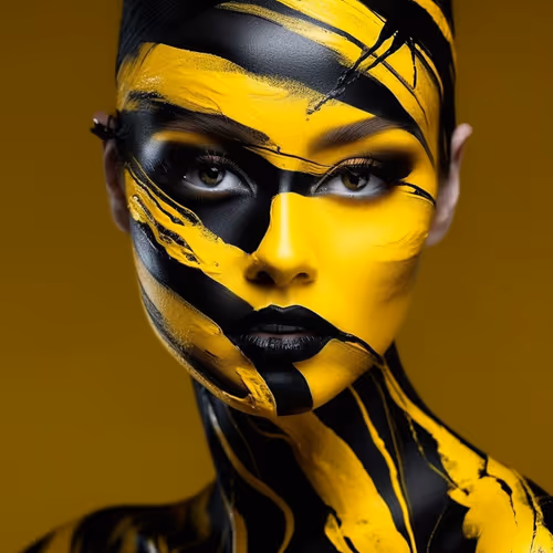 Enchanted Elegance: Artistry Blossoming on Human Canvas