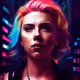 The cyberpunk Scarlett Johansson fanart collection