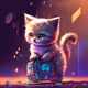 Cute DJ Cat