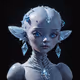 Crystal cute small humanoid girl