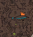 Rock paintings. Petroglyphs. - old
