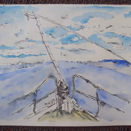 Acuarelas de travesia - Cascais -Guadalupe en velero.