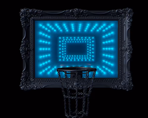 Black Infinity Mirror Hoop