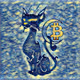 Crypto cats in Van Gogh style